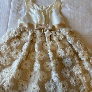 Ashley Ann Cream Floral Kids Dress